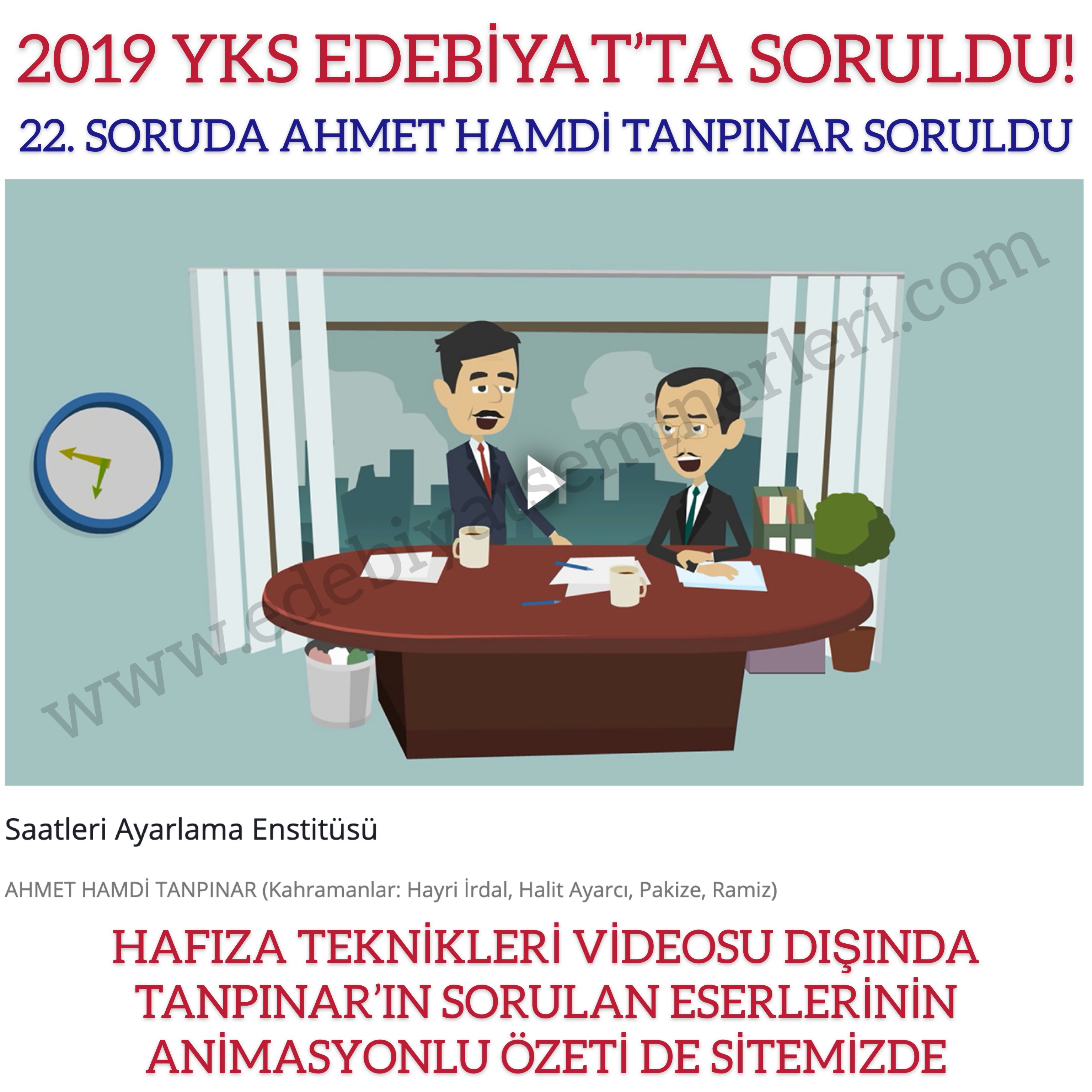 2019 YKS Edebiyat'ta Soruldu